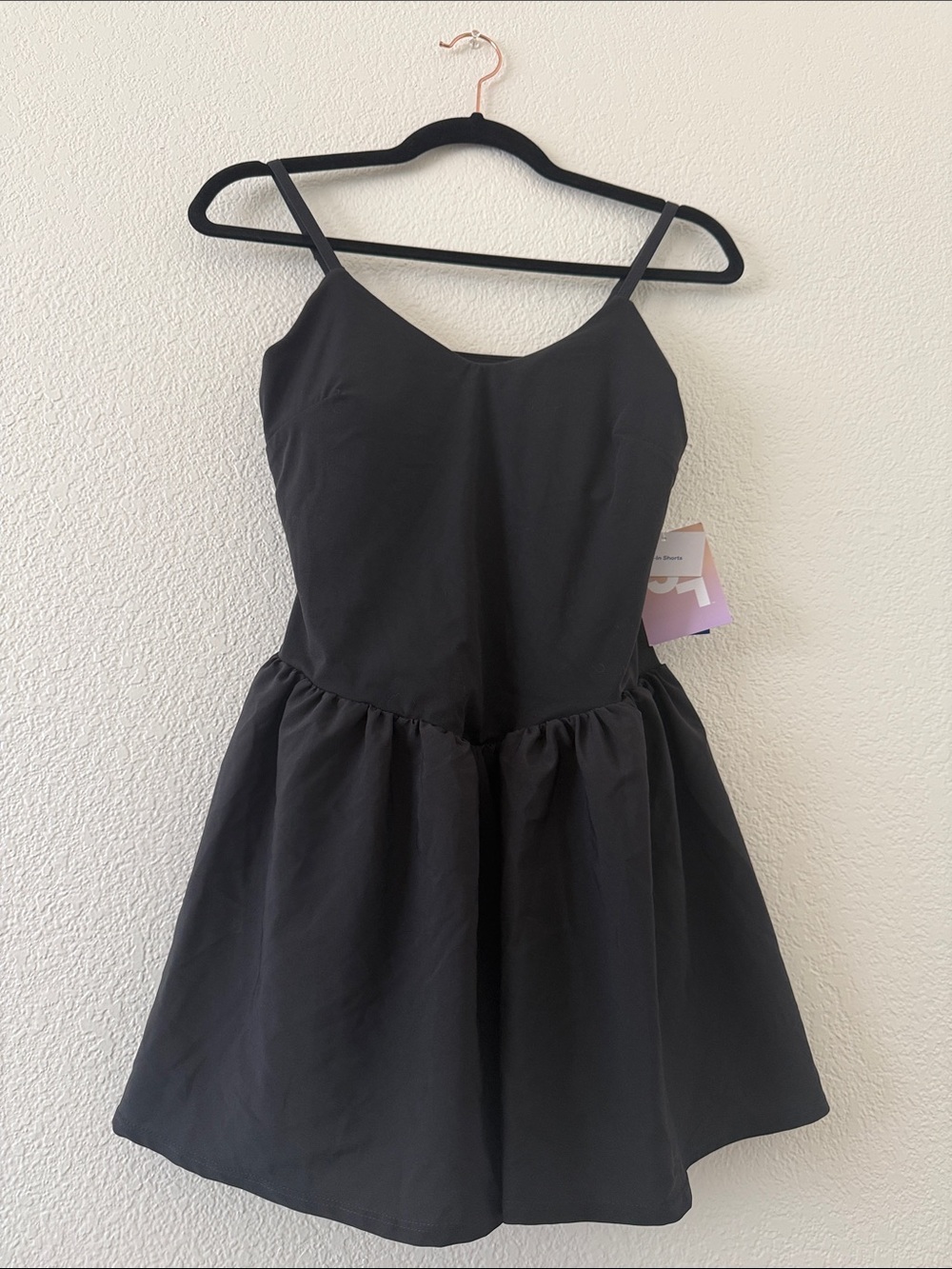 Black built in shorts with pockets golf dress
